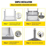 Stainless Steel Equipment Grill Stand, 152x76x61 cm Stainless Table, Grill Stand Table with V952-SBSKTBD6030INLDMMV0