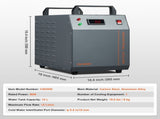 Industrial Chiller, CW-3000, 80W Air-Cooled Industrial Cooler Cooling System with 12 L V952-GYLSJFLS12L19G97PV3