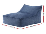 Artiss Bean Bag Chair Cover Soft Corduroy Stuffed Animal Storage Bean Bag Cover for BD-COVER-LOUNGE-S-BL