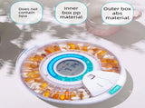 Automatic Rotating Pill Dispenser with Timer Alarm Multi-Compartment Medication Organizer for V888-ELOSUNG48583