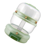 Grains Storage Box Rotatable Sealed Divided Button Rice Storage Tank for Kitchen Home Light Green V1294-YM0716-3118220159211