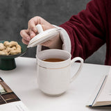 Coffee Cups with Lids Espresso Handle Mug Household Water Milk Ceramic Drinking V1370-AZ4-16041