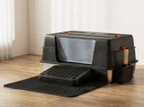 Pawz Cat Litter Box Stainless Steel Large Enclosed Odor Defensive High Sided PT1392-GY-AU