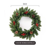 Christmas wreath, artificial wreath, red berries, pine cones, 30CM wreath, Christmas decoration, V1102-128-84756-WHT-40CM