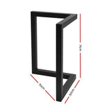 Artiss Metal Table Legs DIY 50X70CM Set of 2 TAB-LEG-VIC-715070-BKX2
