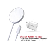 CHOETECH MQ00117-SL MagLeap Magnetic Wireless Charger + AC V28-ELECHOMQ00117SL