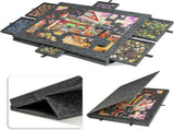 Dark Grey Foldable Anti-Slip Felt Jigsaw Puzzle Board with 6 Sorting Drawers Lightweight 1000 V888-ELOSUNG52585