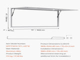 Concession Window 188x102cm, Aluminum Alloy Frame Service Window for Food Truck, Up to 85 Degrees V952-FWCK7440YC0YW73KQ001V0