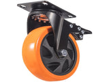 Caster Wheels, 127 mm Swivel Plate Casters, Set of 4, with Security A/B Locking No Noise PVC Wheels, V952-PBJLCSJAZ4J4XPOVCV0