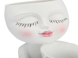 Mannequin Flower Pot Resin Creative Double Flower Pot Face Flower Pot V1294-YM0716-221118TW03-4
