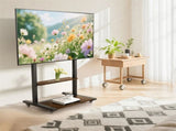 Adjustable Rolling TV Stand for 40 to 100 Inch Screens with Shelves V767-U-Z1813-86
