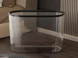 Chmadoxn Transparent Trash Can, Bathroom Trash Cans with Lids, Plastic Slim Waste Basket with Press V1189-WXFWAL-20260326-02782