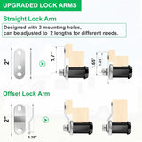5 Pack Cabinet Locks With Keys, Keyed Alike RV Storage Door Camper Toolbox Cam Locks, 1 in V1237-MS-724-081