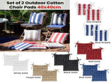 J Elliot Home Set of 2 Outdoor 100% Cotton Chair Pads 40 x 40 cm Striped Red V442-IDC-CHAIRPAD-SETOF2COTTONSTRIPE-RED-SQ