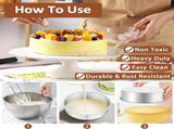 2-Pack 6-Inch Cake Pans Non-Stick Deep Aluminium Round Cake Pans with Removable Bottom for V1259-DP01-BO-178