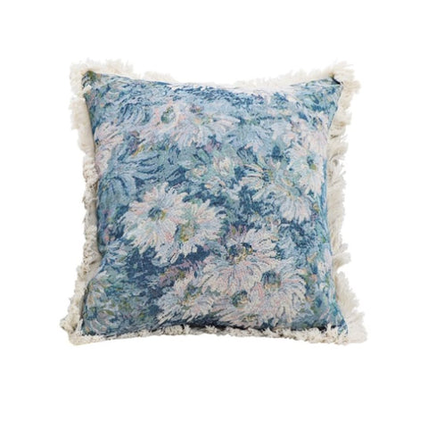 SOGA 50cm Oil Painting Shabby Chic Style Handmade Full Floral Needlepoint Throw Pillow FRENCHCUSHION208