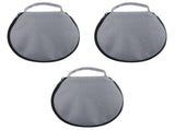 Portable Grey Cd Storage Case with Zipper for Protection 3Pcs V1369-AZ3-W-17482