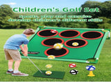 Indoor/Outdoor Golf Hitting Target Game Mat with Stand & Storage Bag - Family Fun Interactive Sports V888-ELOSUNG42441