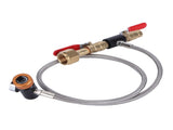 CO2 Universal External Hose Adapter G5/8-14 36in Dual Valve Soda PTFE Hose with ASA3000psi Gauge V1294-YM0901-3113210029311