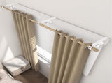 4 Pack Over-Blinds Curtain Rod Brackets for Outside-Mounted Blinds, No Drill, Adjustable Fit - White V1107-115-21739-WHT-4PACK