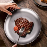 SOGA 17cm Premium Silver Grilling Plate Durable Heat Resistant Perfect for BBQs and Outdoor Cooking VICPLATE52