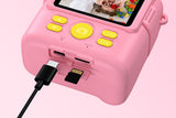 Instant Print Camera for Kids Zero Ink Print Photo Camera with 32G TF Card-Pink V1263-JX-7689-3