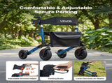 Rollator Walker with Seat for Seniors, Ultra Compact 3-Fold Rolling Walker, Lightweight Aluminum V952-XSZXQLSLHJQ145Q4C001V0