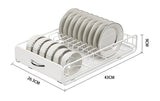 CARLA HOME 2 Pack Pull Out Dish Rack for Kitchen Cabinet with Slide Out Drawer Organizer for Plates, LSB-36327