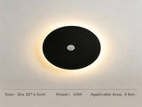 20CM Black Sensor Eclipse LED Wall Light Stepless Dimming V1221-XM-LB435-GM31