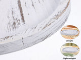 Rustic Round Wooden Serving Tray for Tea Cups, Kitchen, Dining, and Home Use - Decorative and V1192-AZ-W-33149