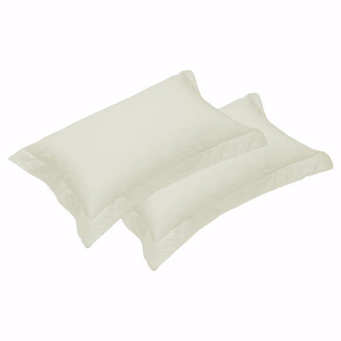 500TC Pair of Egyptian Cotton Tailored Standard Pillowcases Vanilla V442-HIN-PILLOWC-500TTAILOREDEGY-VANILLA-ST