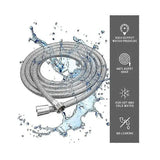 5 m Extra Long Stainless Steel Shower Hose, Solid Brass Connector, Universal Anti-Burst Design, G1/2 V1189-LC-LY-00104