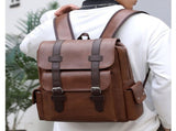 Leather Laptop Backpack for Women Men, Large Capacity Work Backpack, Business BackPack, College V1370-AZ4-19391