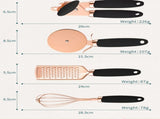 Pink And Rose Gold 7-Piece Kitchen Gadget Set - Stainless Steel Utensils with Comfort Grip Handles V888-ELOSUNG23933
