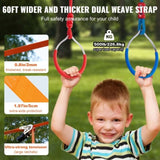 VEVOR Ninja Warrior Obstacle Course for Kids, 2 x 18.3 m Weatherproof Slacklines, 500lbs Weight V952-RZX602YC14J0XSOTOV0