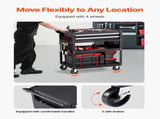 5-Tier Tool Cart with Wheels, 400 lbs Load Capacity, Rolling Work Cart with 2 Drawers & Pegboard, V952-DGNGJCHCLYG22CMU5V0