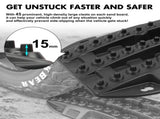 X-BULL Mini Recovery Tracks Traction Boards Sand Mud Snow 4WD 4x4 Vehicle 1 Pair Black V211-AU-SR001
