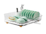 Dish Drying Rack Bowl Plate Storage Dish Drainer Rack with Drainboard for Kitchen Counter and Sink V1294-YM0901-3117240143611