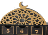 Ramadan Wooden Countdown Calendar with LED Light Countdown to Eid Drawer Advent Calendar for V1294-YM0901-3115240014112