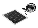 10W Photovoltaic Solar Panel Charger Kit with Fan Dual USB Female Ports for Outdoor Chicken House V1294-YM0714-3114210110511