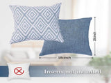 Decorative Set of 4 Square Couch Pillows Linen Cushion Cover for Couch Sofa Living Room, 18"x18" V1189-WXFWAL-20260319-00053