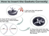 7-Fins Blender Blade and 6 PCS Rubber Gaskets with 2 PCS Ring Removal Tools V1258-DP02-C-692