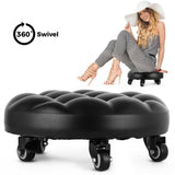 Low Rolling Soft PU Low Wheel 360 Degree Rotating Floor Round Roller Seat V1369-AZ3-W-08888