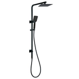 WELS Matt Black 8" Rainfall Shower Head 3 Modes Handheld Wall Rail Arm 2in1 Set V1233-C6202BHS002M4CBKSS108B