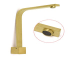 Brushed Gold Square Bathroom Spout Gooseneck Arm Bathtub Filler Tap Water Outlet V1233-SP910BG
