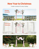 VEVOR Artificial Wedding Arch Flowers Kit Pink With 2 Pcs Flowers 2 Pcs Drapes V952-HLGMHTJ4JTFSPCKX4V0