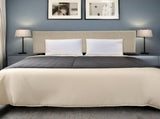 Linen Fabric King Bed Headboard Bedhead - Beige V63-800767