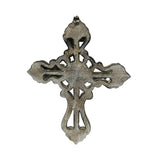 Handcrafted Ornate Taupe Scroll-Design Wall Cross 20x30cm V637-33807CRS