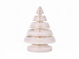 Jingle Jollys Paper Christmas Tree 114CM w/ Star Topper LEDs Xmas Decorations Kit Home Office White PAPER-XMAS-TR-100-WH