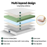 Giselle 20cm Memory Foam Mattress Green Tea Queen FOAM-C-MFM-PURE-H20-Q